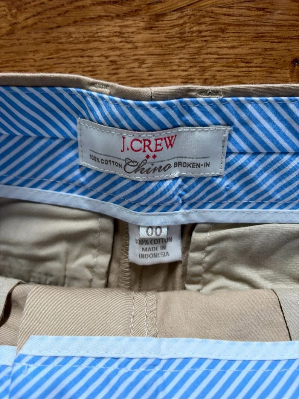 J.Crew Factory Broken-In Chino Shorts 00 Pockets Women Khaki Cotton Low Rise
